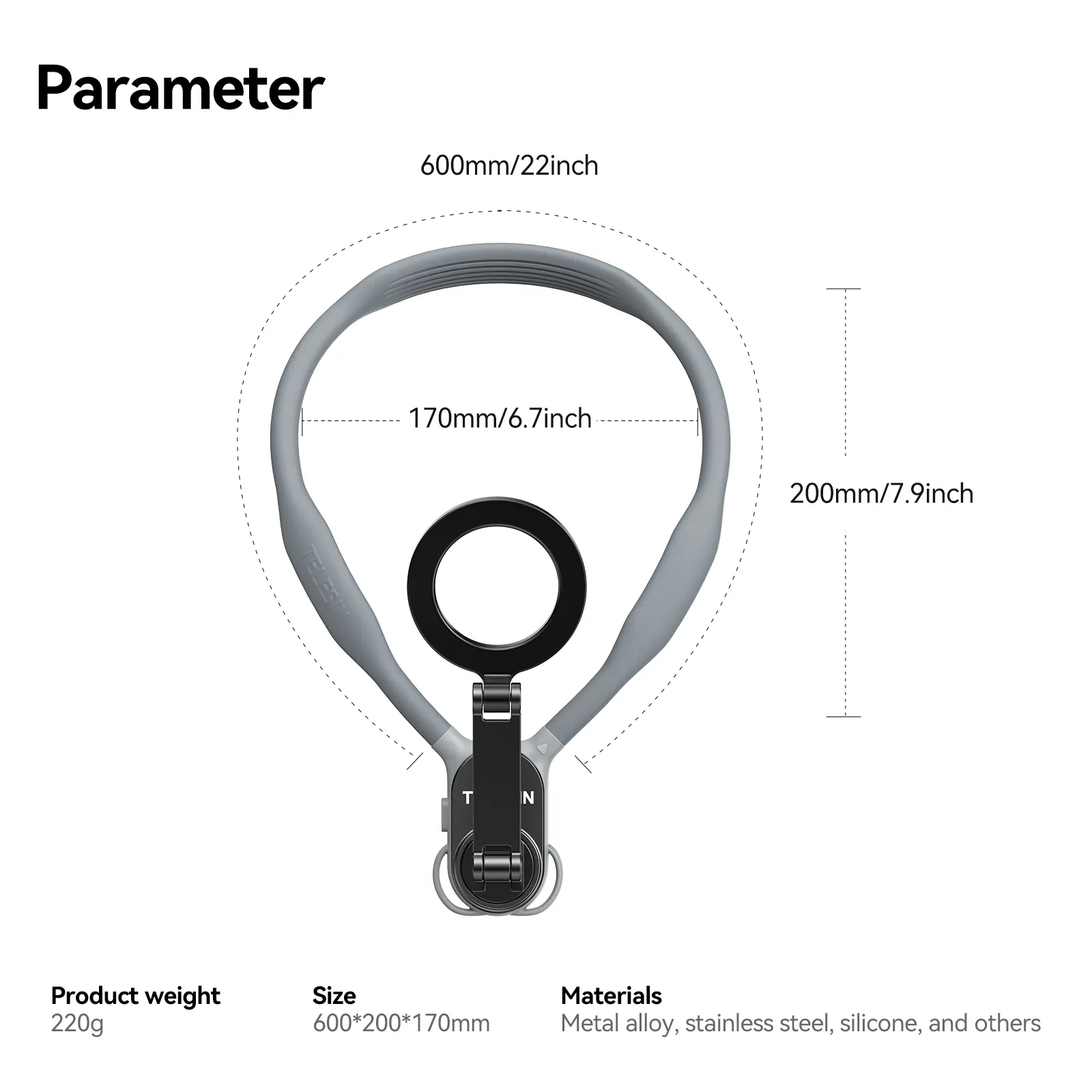 Telesin Magnetic Neck Phone Holder - Image 4