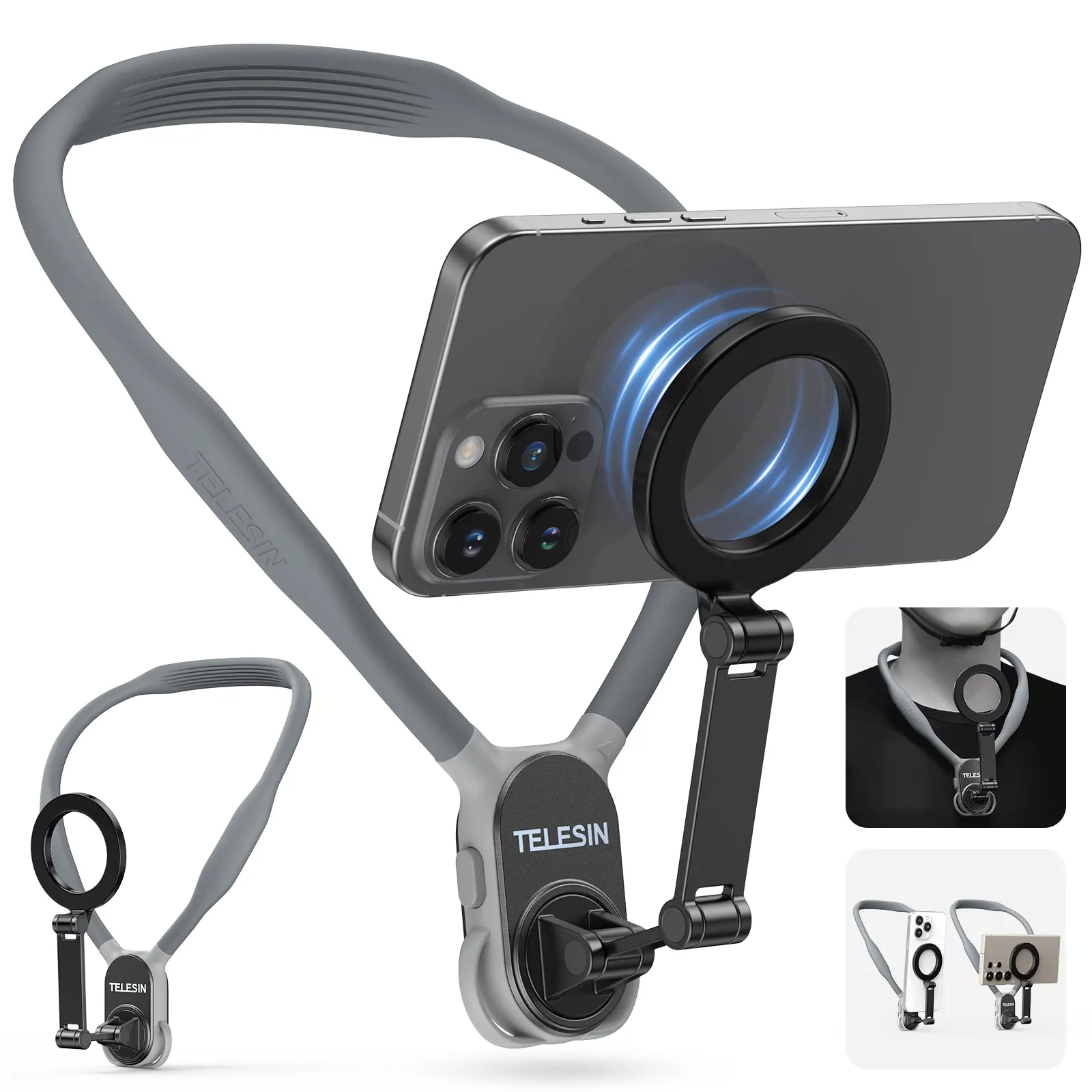 Telesin Magnetic Neck Phone Holder - Image 3