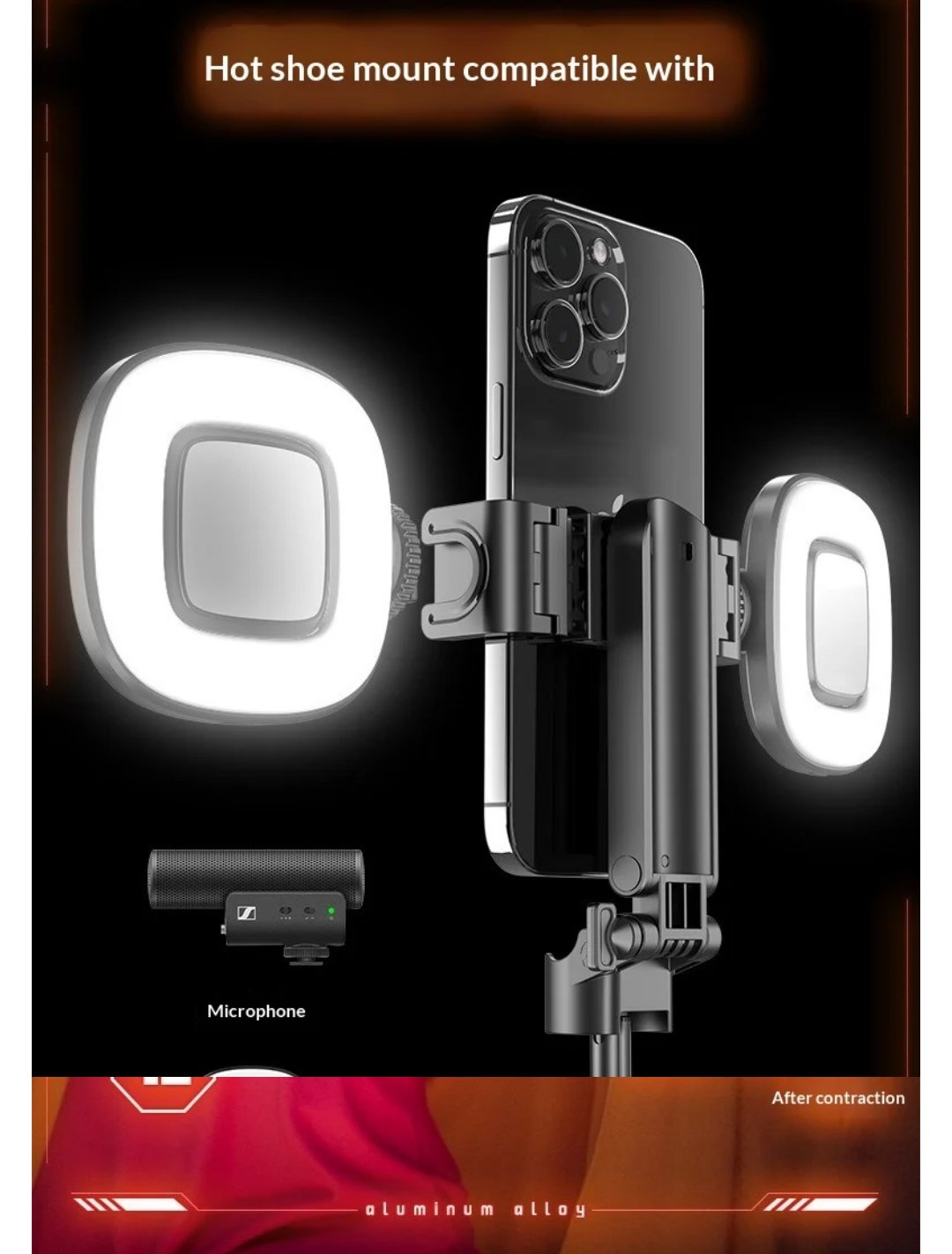 P15 mini 6 in 1 selfie stick - Image 5
